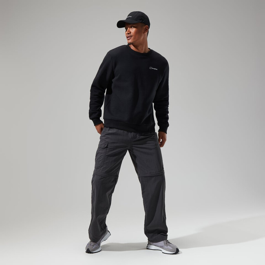 mens logo crew black berghaus