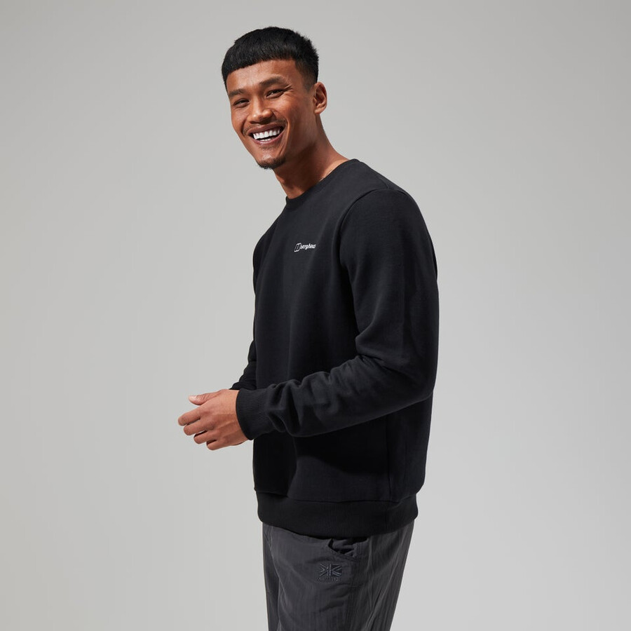 mens logo crew black berghaus