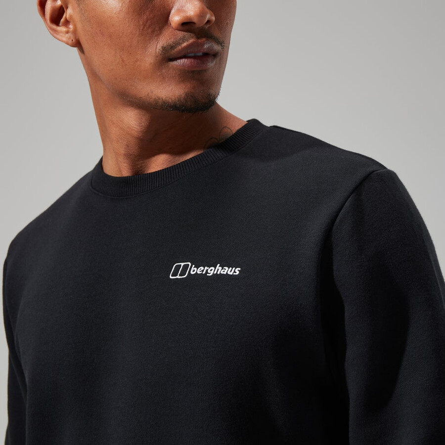 mens logo crew black berghaus
