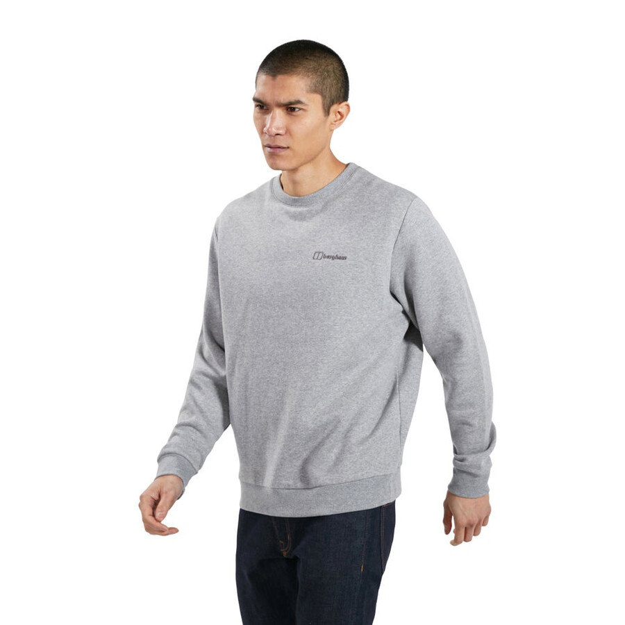 mens logo crew jumper grey berghaus