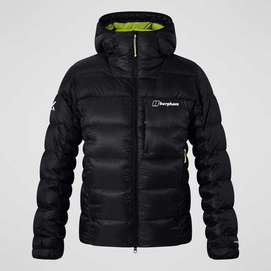 mens mtn arete ultra down hoody - black berghaus