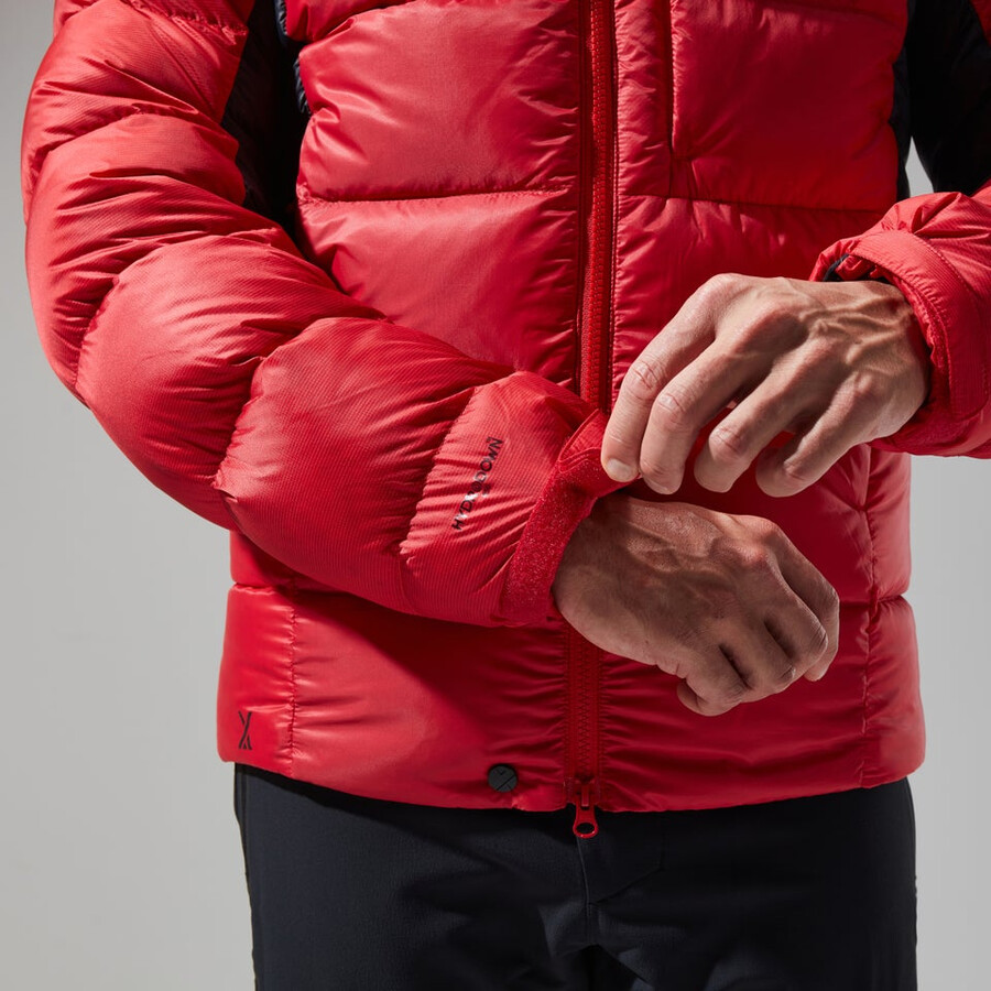 mens mtn arete ultra down hoody - redblack berghaus