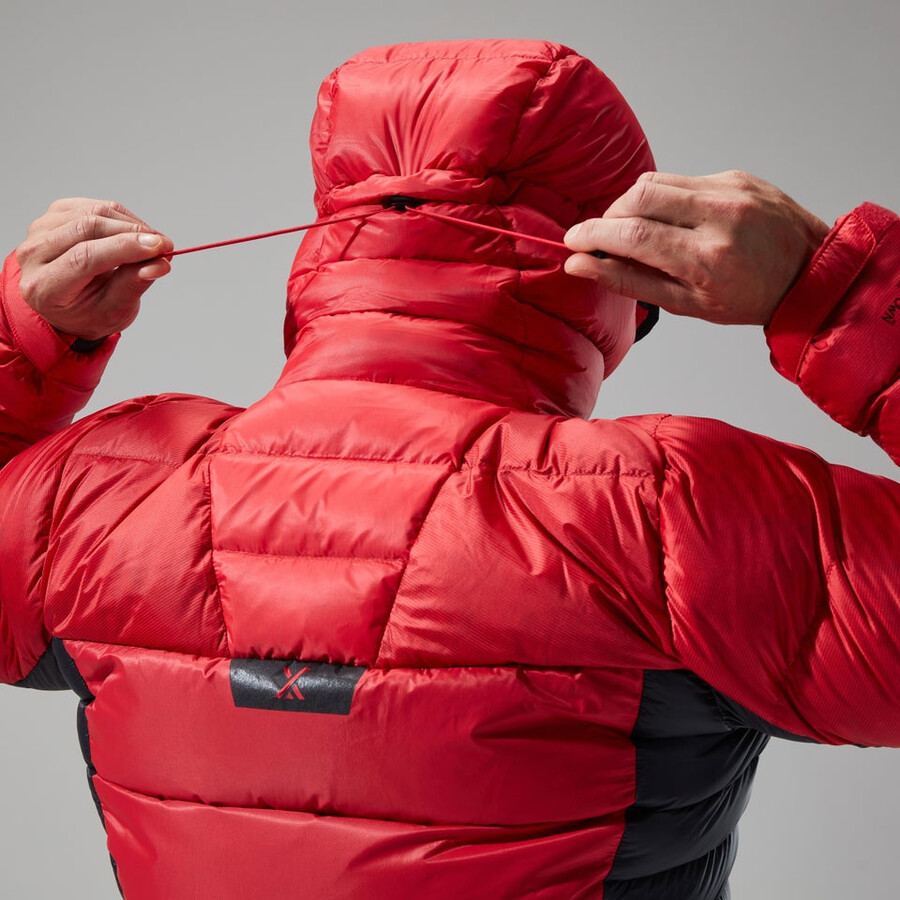 mens mtn arete ultra down hoody - redblack berghaus