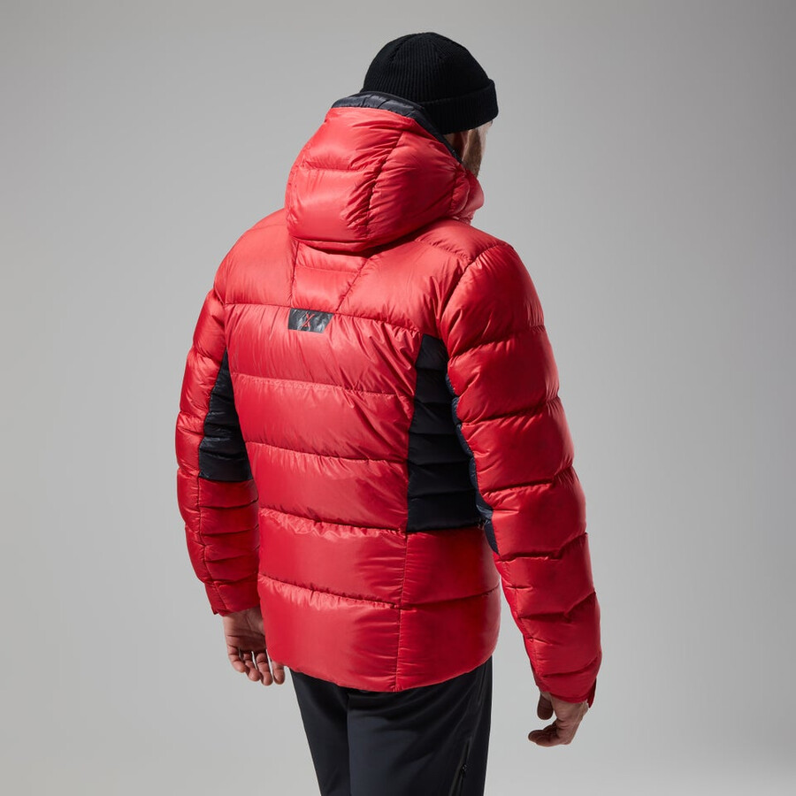 mens mtn arete ultra down hoody - redblack berghaus
