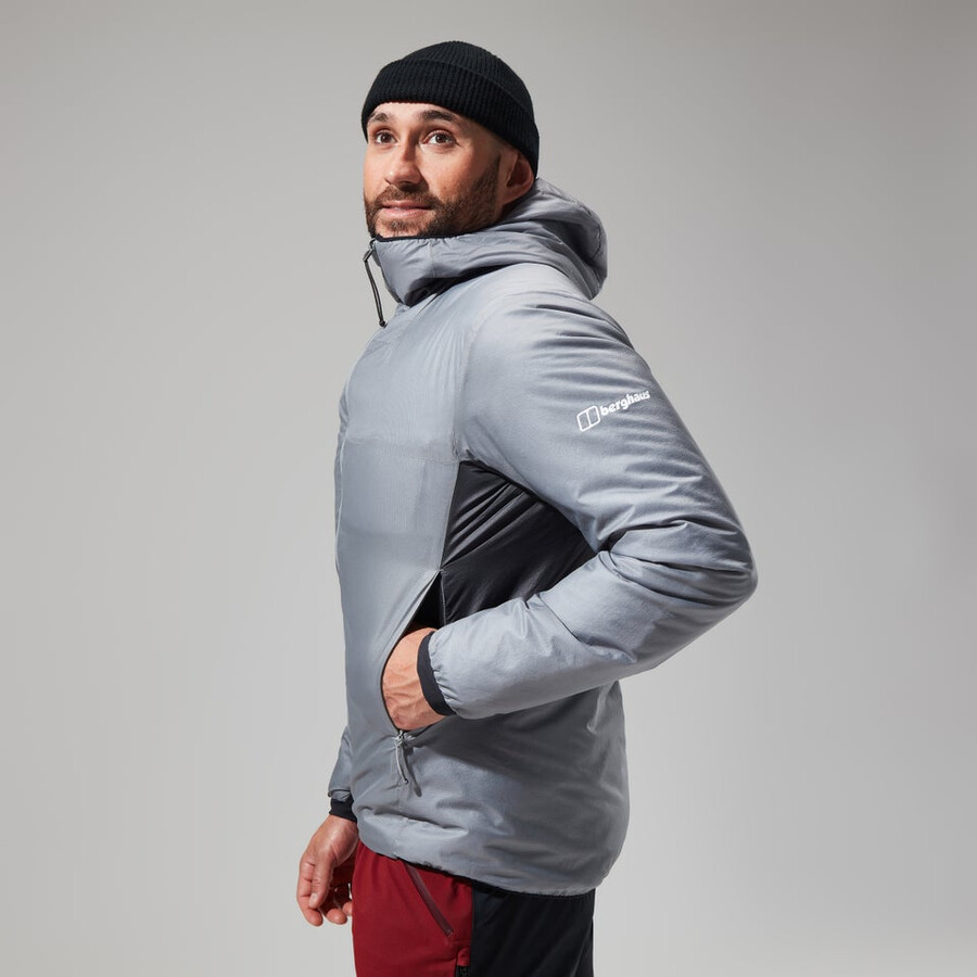 mens mtn arete lb synthetic hoody - grey berghaus