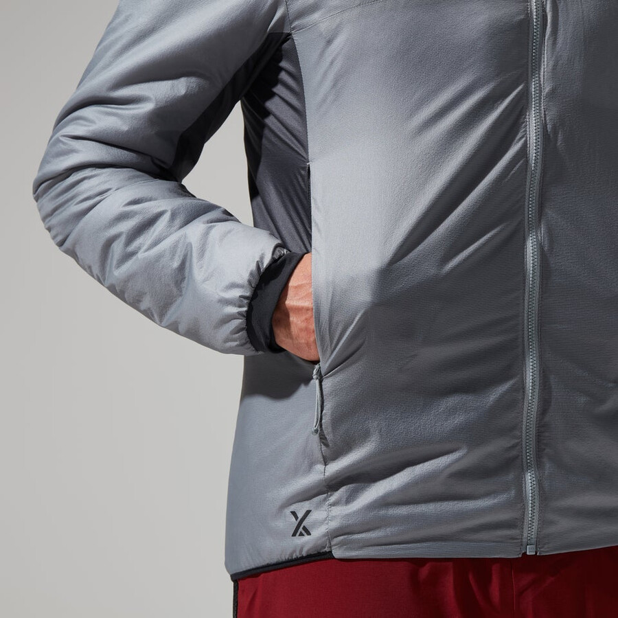 mens mtn arete lb synthetic hoody - grey berghaus