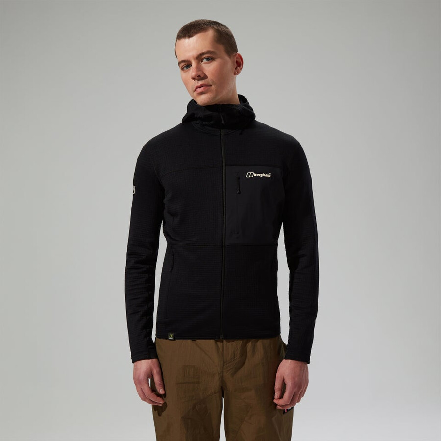 mens ridge-hiker hooded jacket - black berghaus