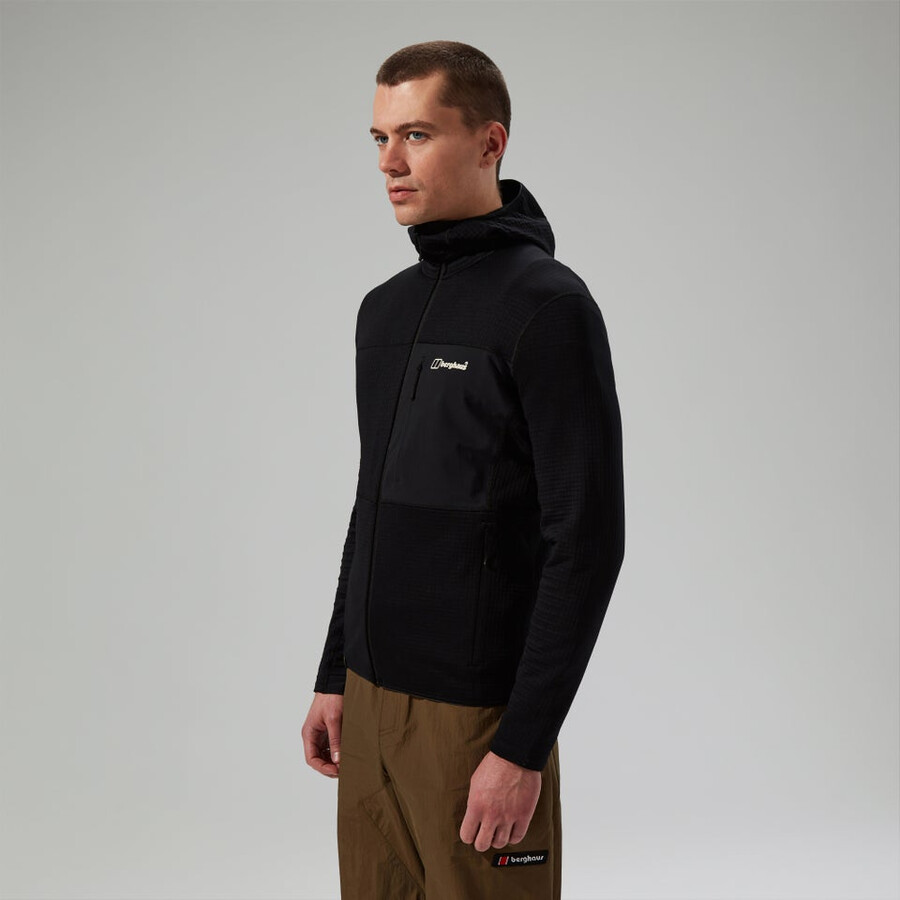 mens ridge-hiker hooded jacket - black berghaus