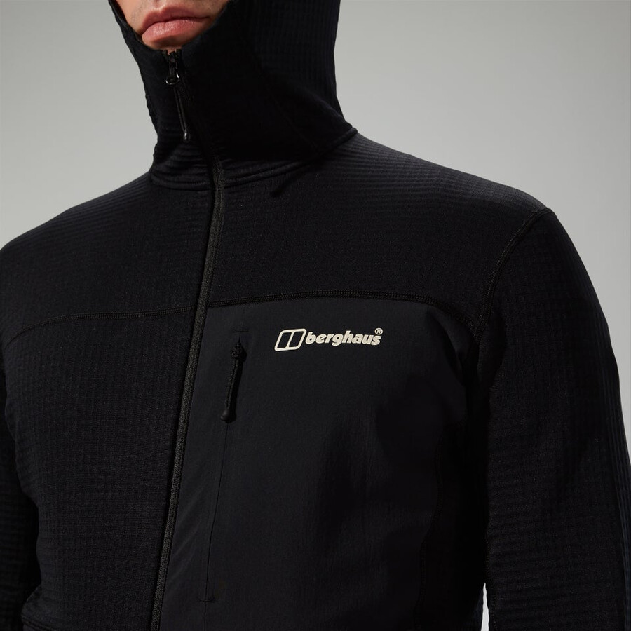 mens ridge-hiker hooded jacket - black berghaus