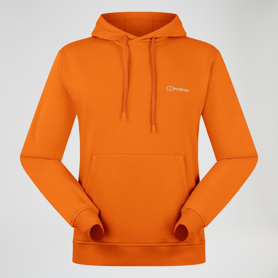 mens grappled hoody - orange berghaus