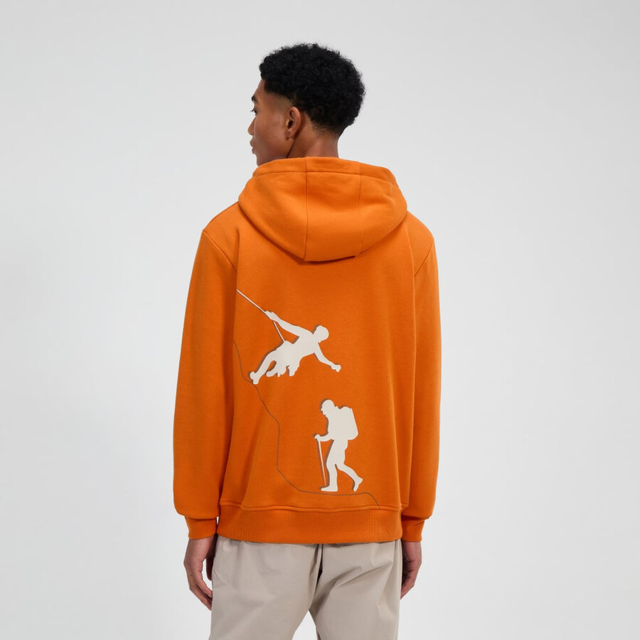 mens grappled hoody - orange berghaus