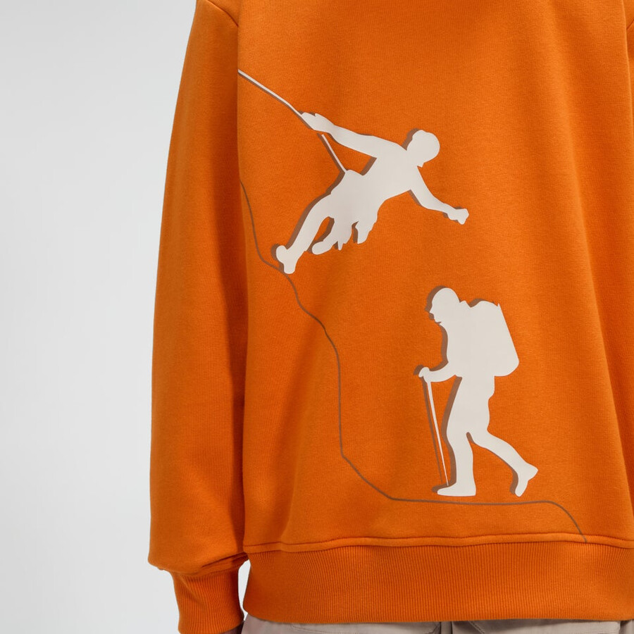 mens grappled hoody - orange berghaus