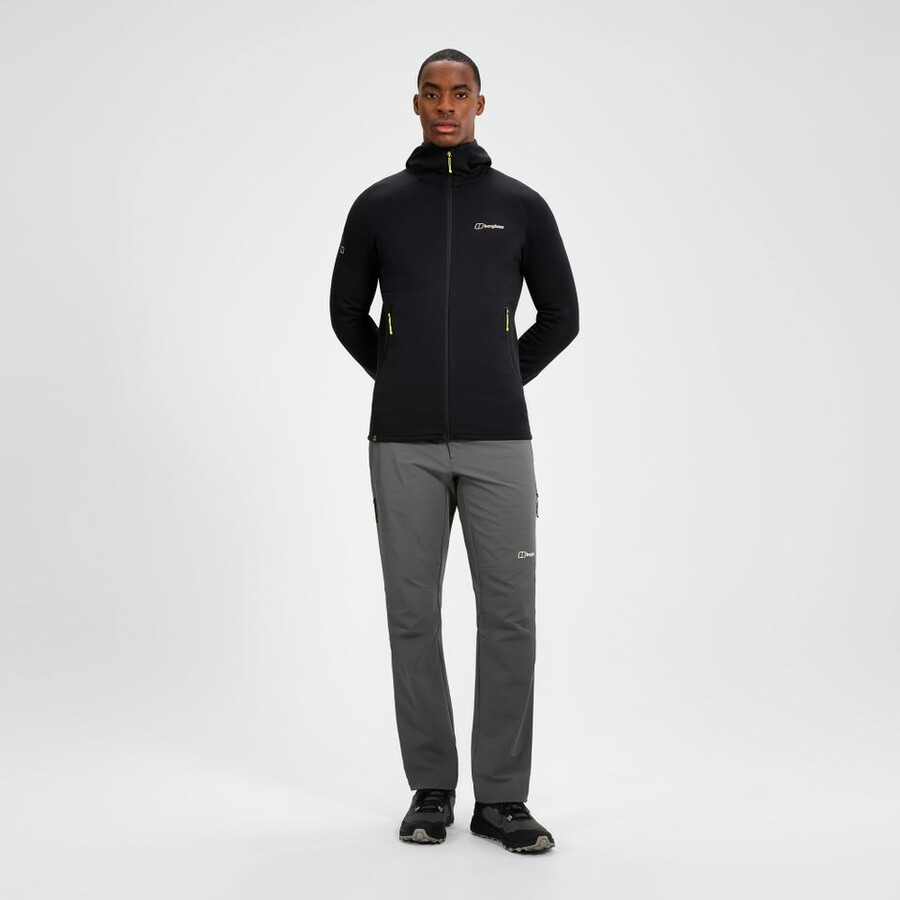 mens kinetic powerstretch hoody - black berghaus
