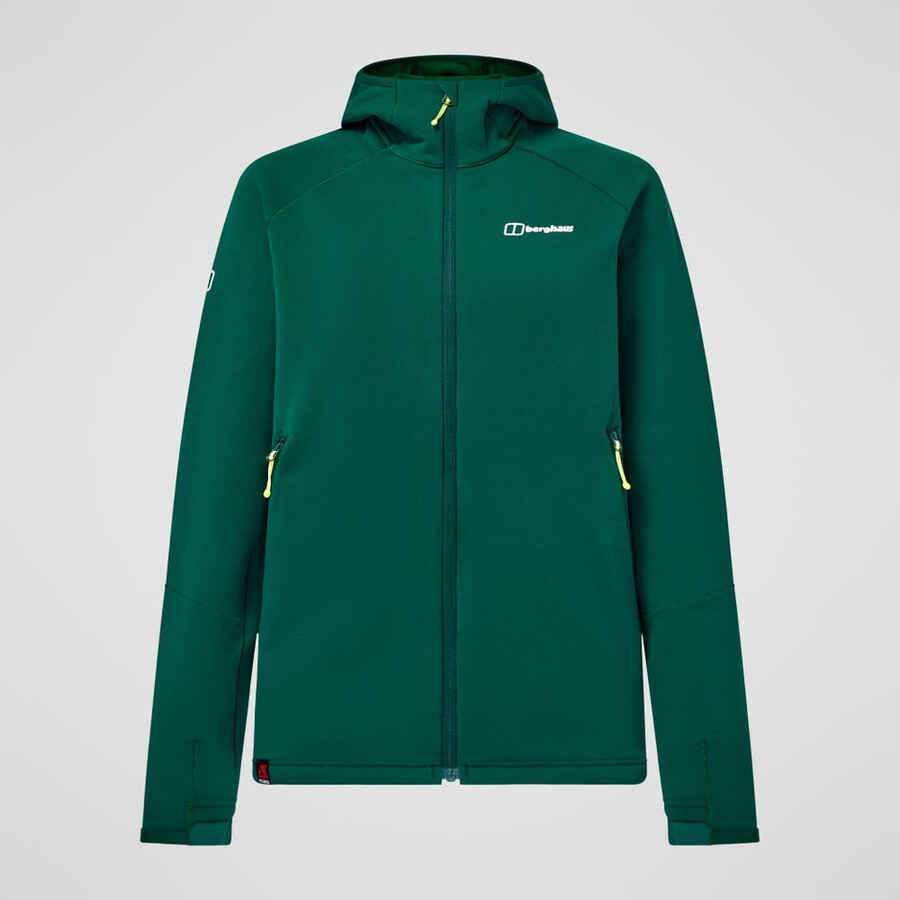 mens kinetic powerstretch hoody - green berghaus