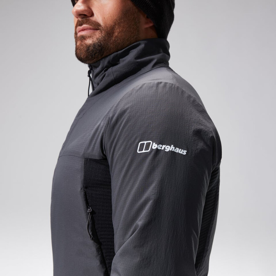 mens mtn guide mw hybrid jacket - greyblack berghaus