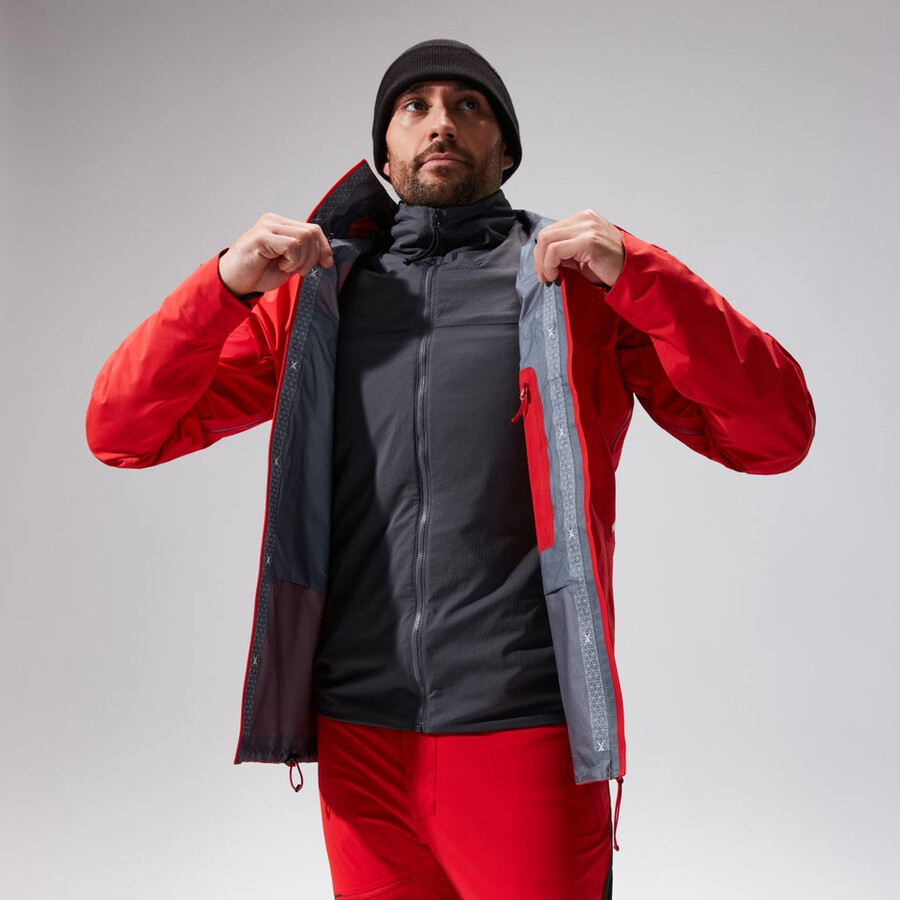 mens mtn guide mw hybrid jacket - greyblack berghaus