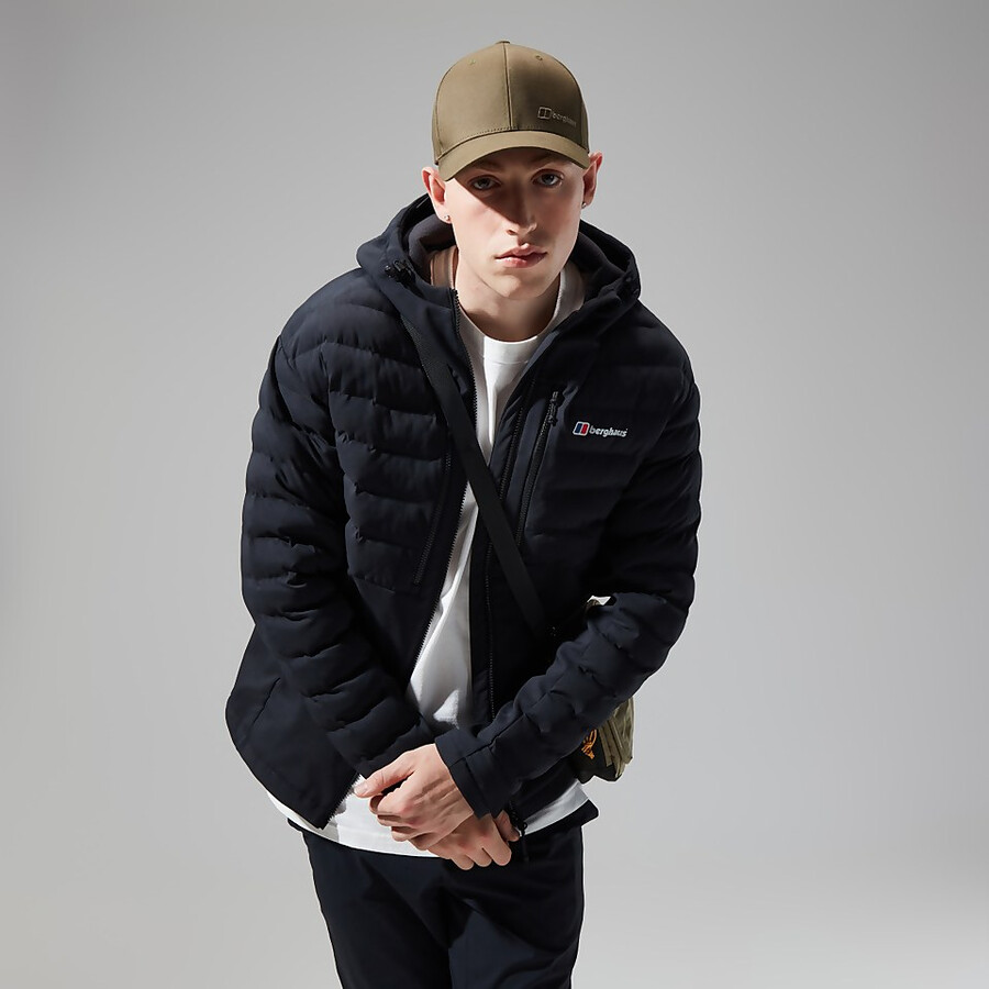 mens theran hybrid hooded jacket - black berghaus