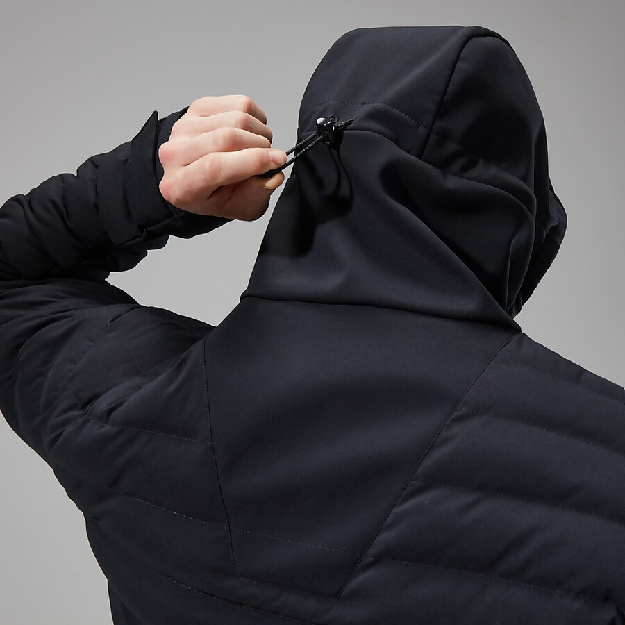 mens theran hybrid hooded jacket - black berghaus