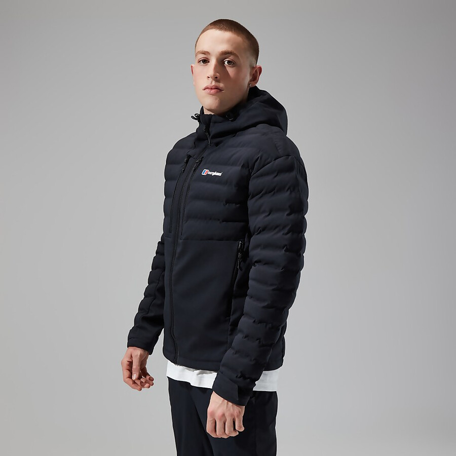 mens theran hybrid hooded jacket - black berghaus