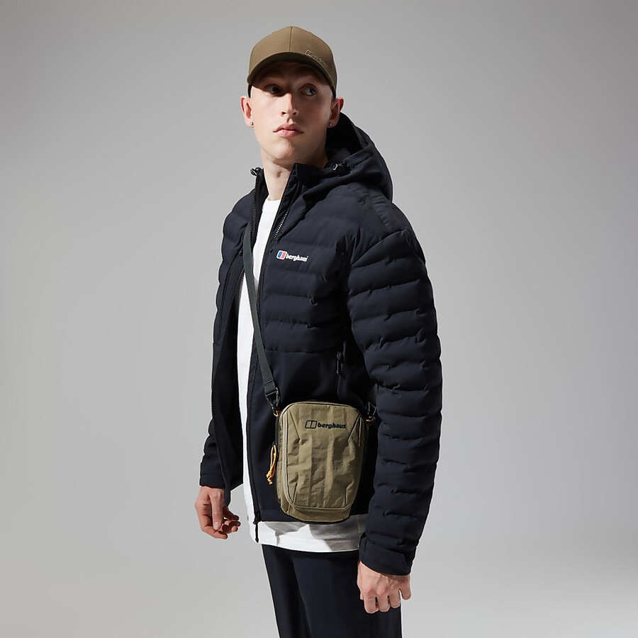 mens theran hybrid hooded jacket - black berghaus