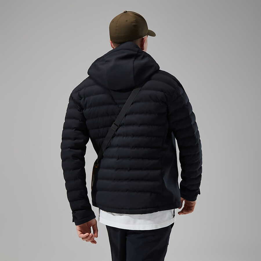 mens theran hybrid hooded jacket - black berghaus