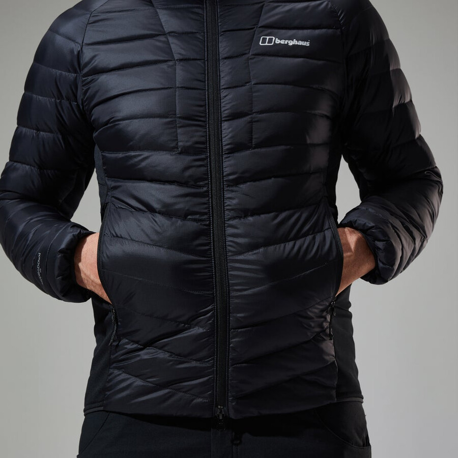 mens tephra 2.0 hooded insulated jacket - black berghaus