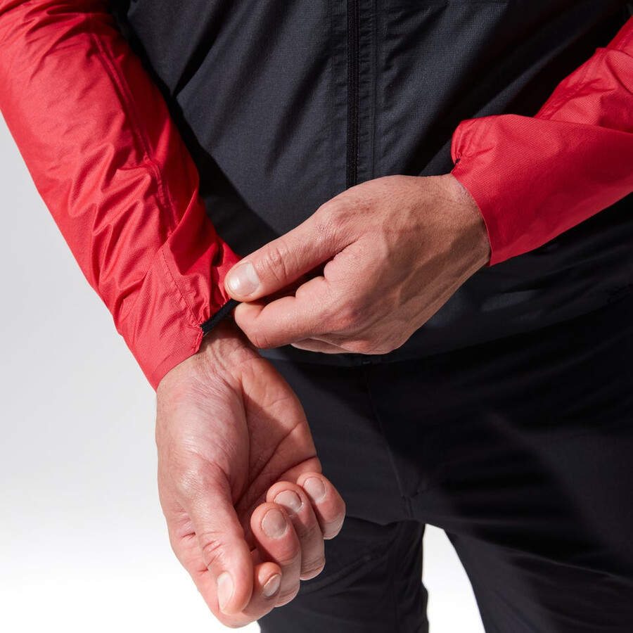 mens mtn guide hyper lt jacket - blackred berghaus