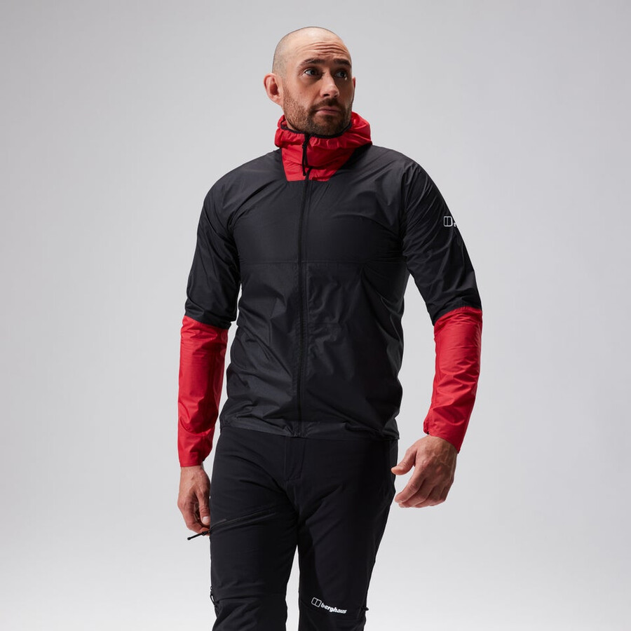 mens mtn guide hyper lt jacket - blackred berghaus