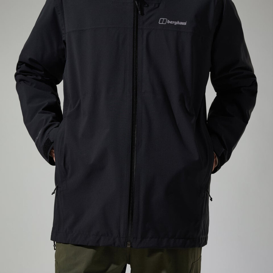 mens arnaby hooded waterproof jacket black berghaus