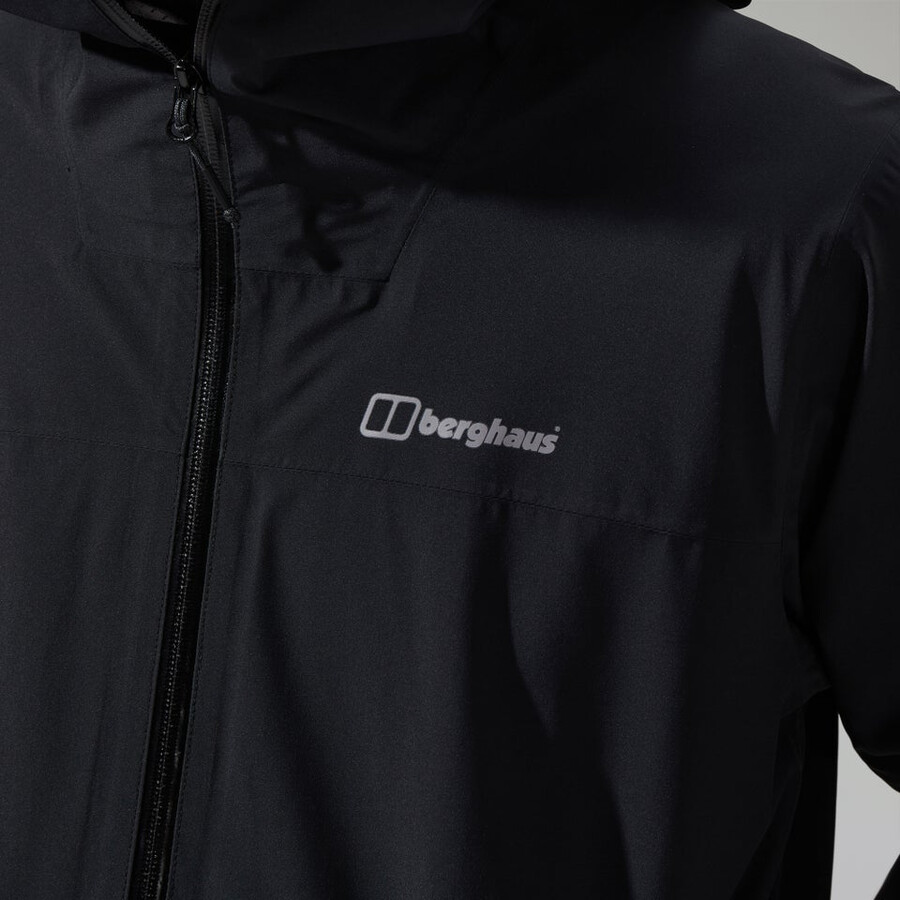 mens arnaby hooded waterproof jacket black berghaus