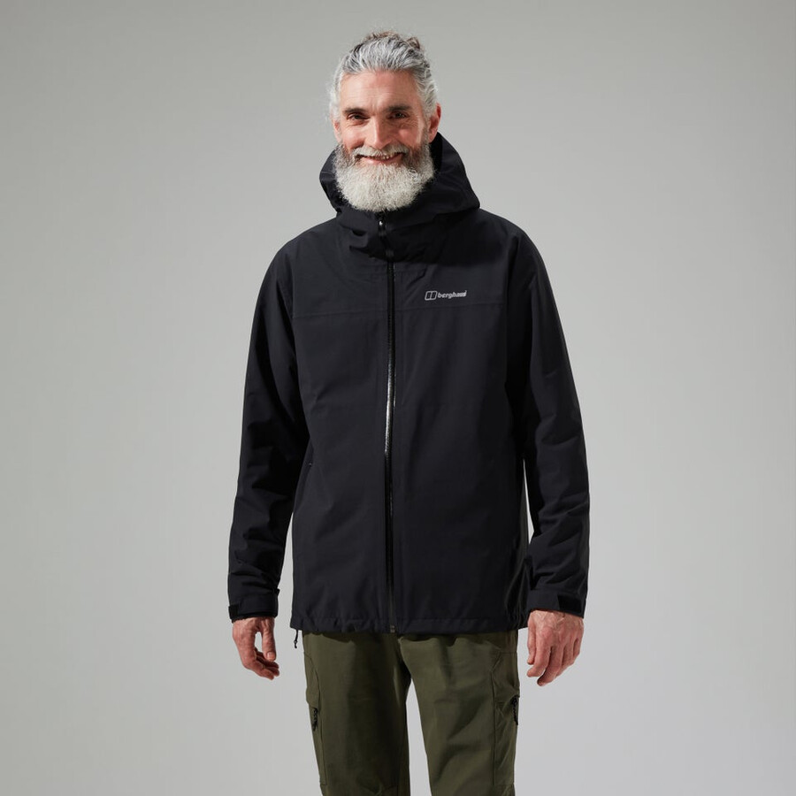 mens arnaby hooded waterproof jacket black berghaus