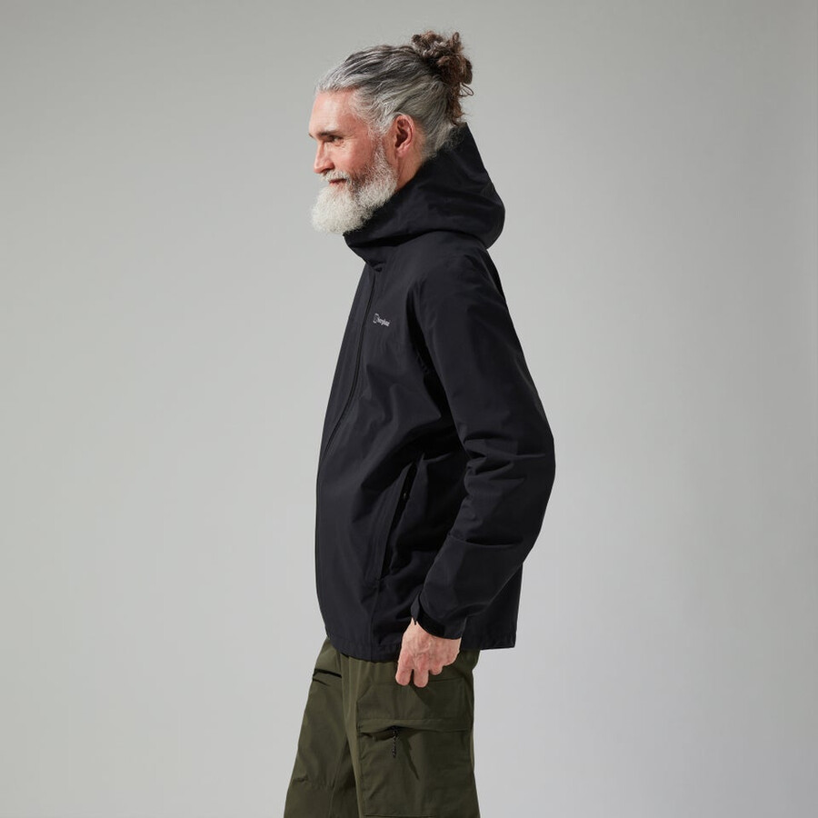 mens arnaby hooded waterproof jacket black berghaus