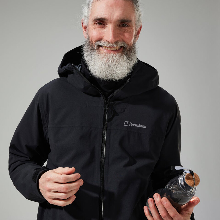 mens arnaby hooded waterproof jacket black berghaus