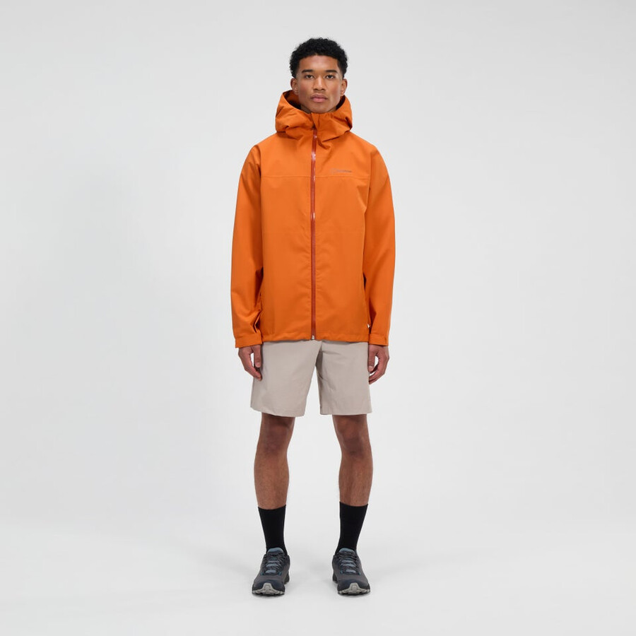 mens arnaby hooded waterproof jacket - orange berghaus