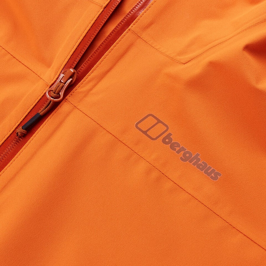mens arnaby hooded waterproof jacket - orange berghaus