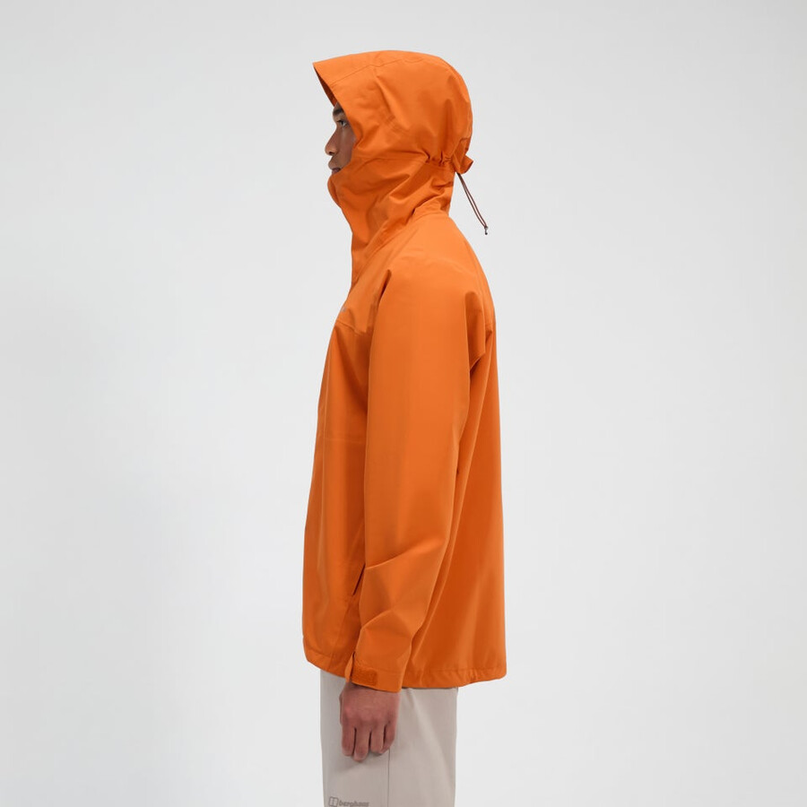 mens arnaby hooded waterproof jacket - orange berghaus
