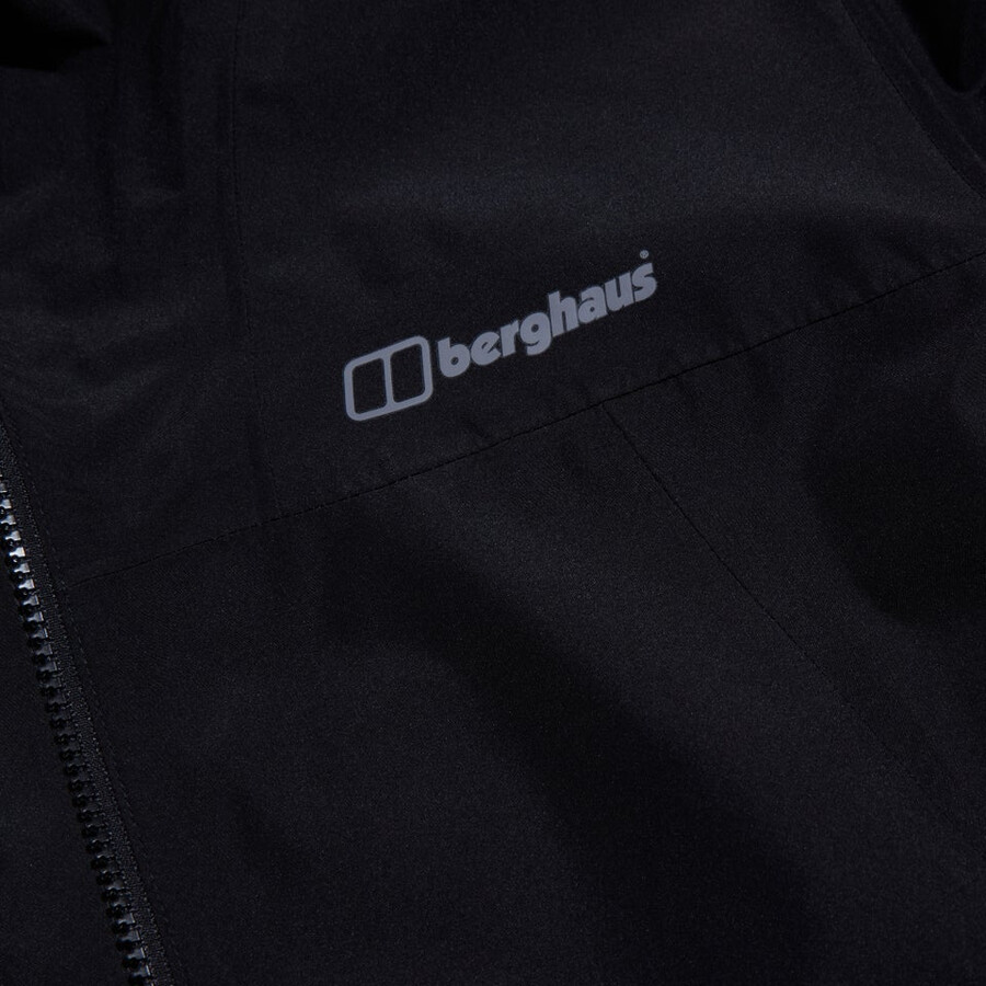mens deluge pro 3.0 waterproof jacket black berghaus