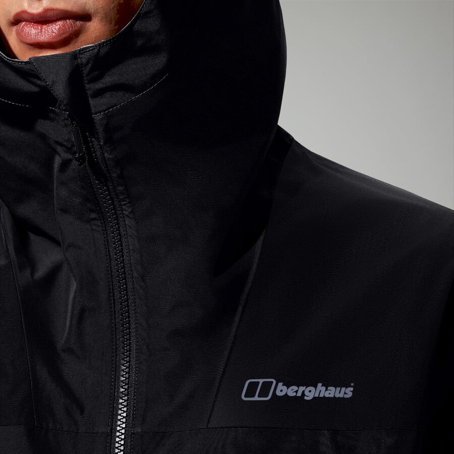 mens deluge pro 3.0 waterproof jacket black berghaus