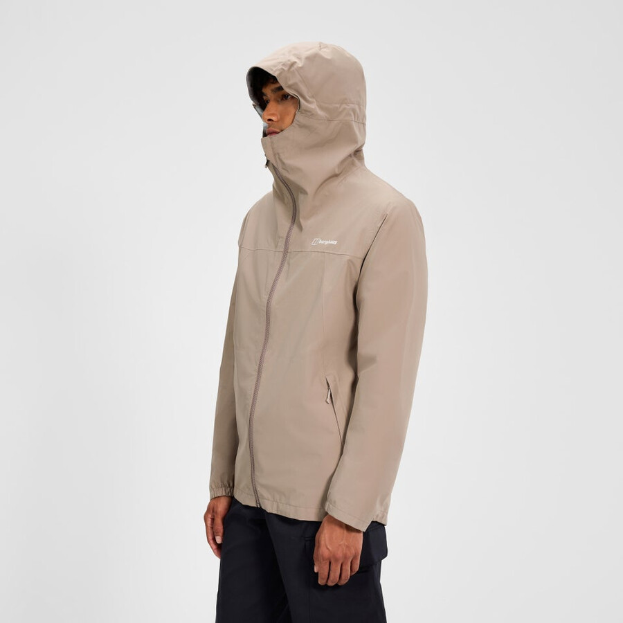 mens deluge pro 3.0 waterproof jacket - natural berghaus