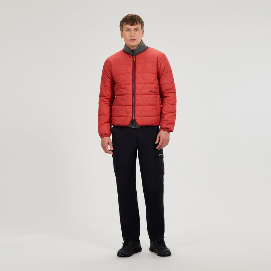 mens netherdene quilted jacket - orange berghaus