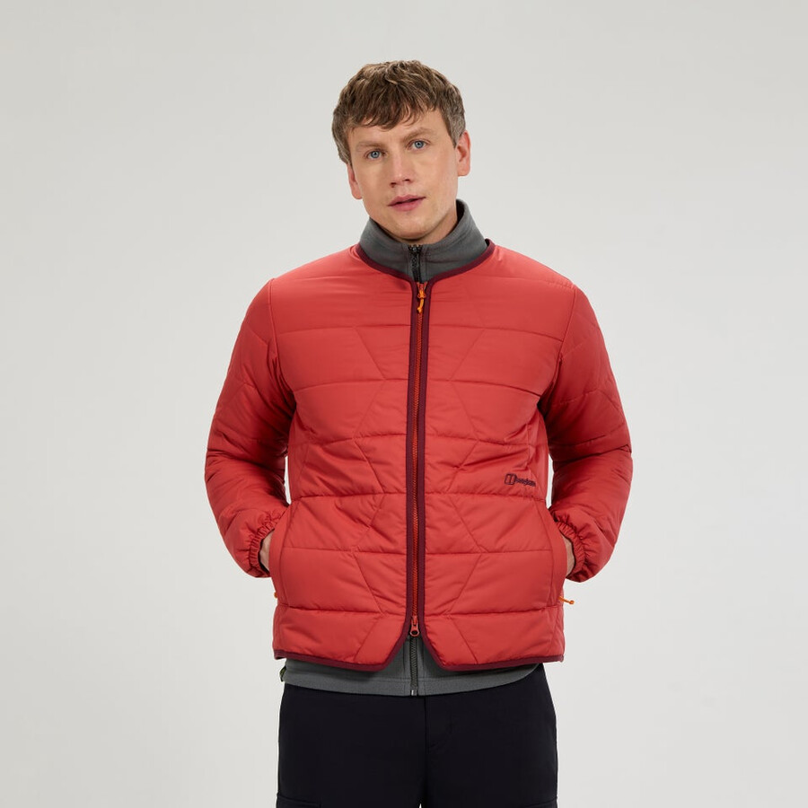 mens netherdene quilted jacket - orange berghaus