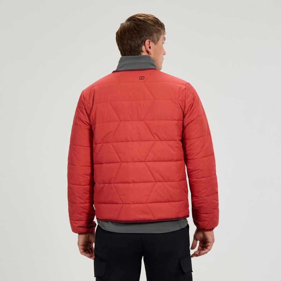 mens netherdene quilted jacket - orange berghaus