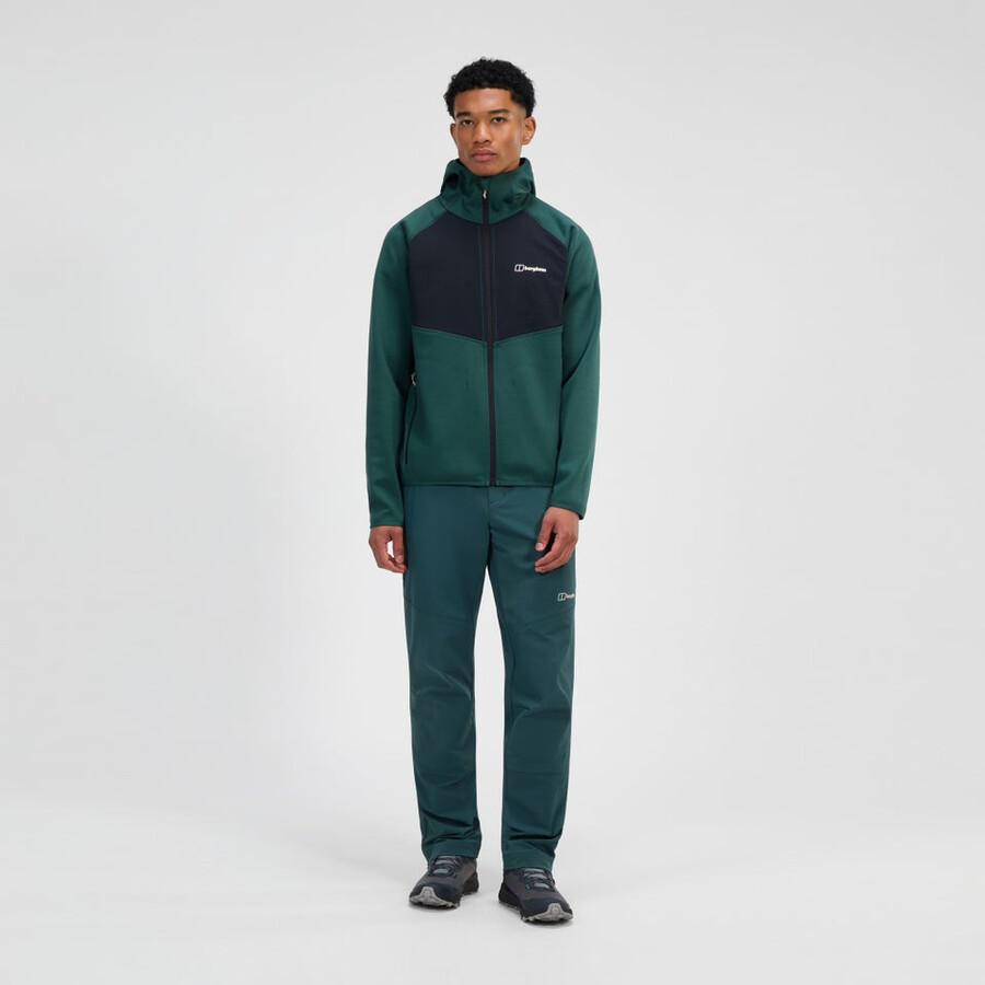 mens trawden hybrid jacket - greenblack berghaus