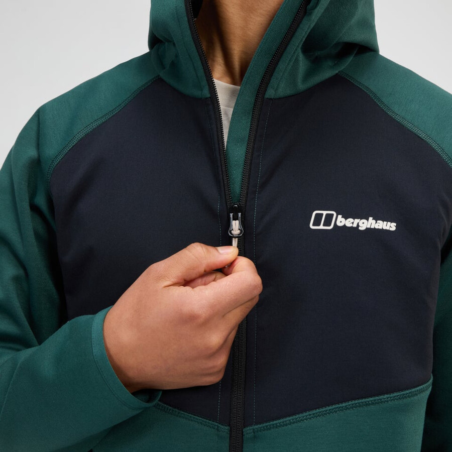 mens trawden hybrid jacket - greenblack berghaus