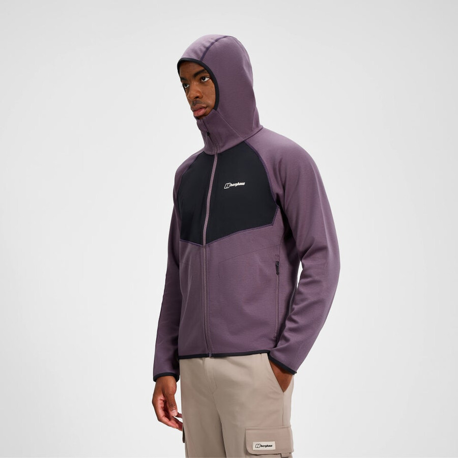 mens trawden hybrid jacket - purpleblack berghaus