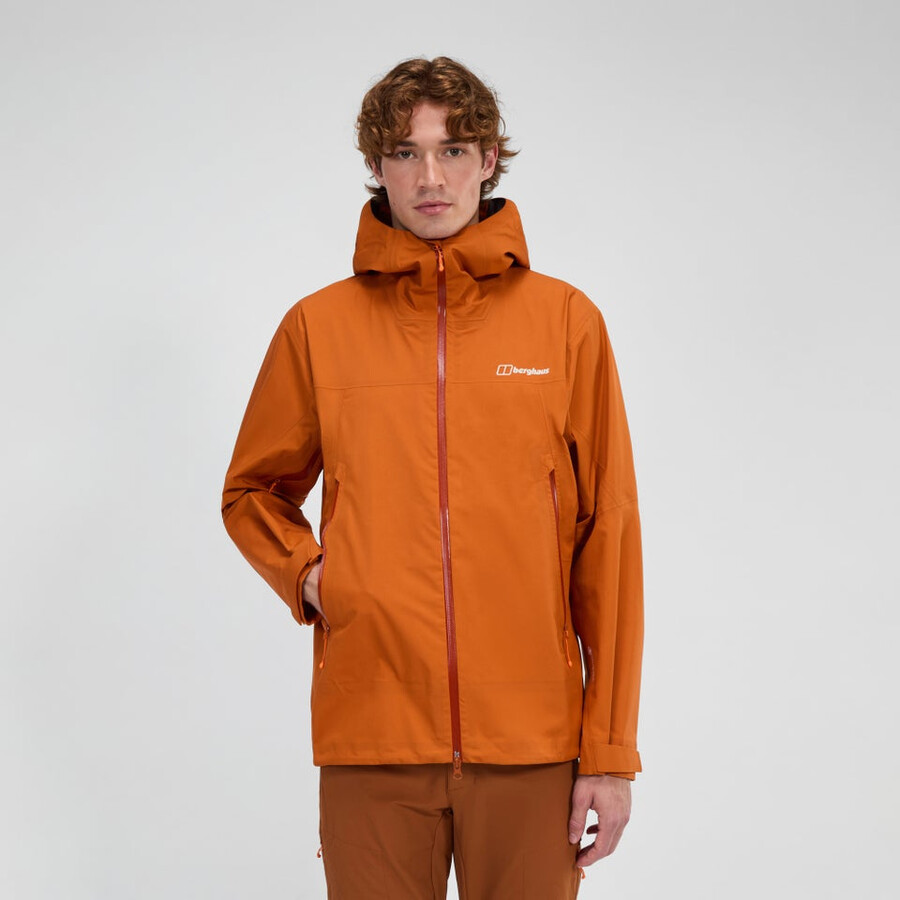 mens summit seeker gore-tex jacket - orange berghaus