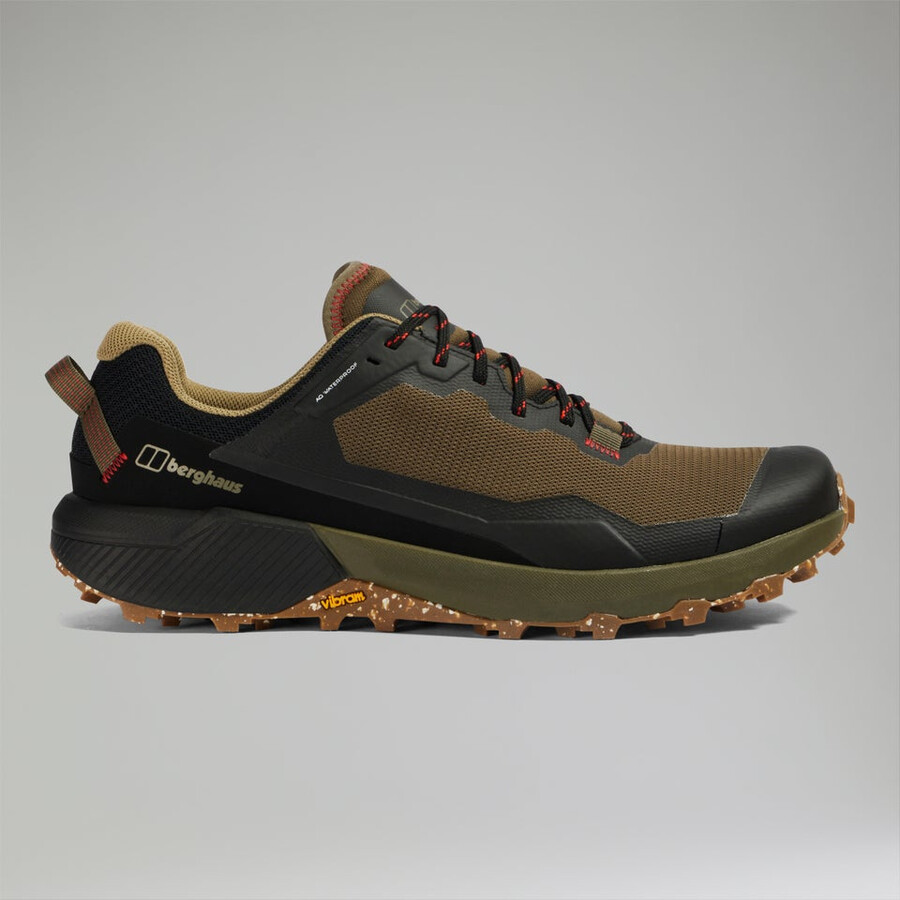 mens revolute active shoe - blackdark green berghaus