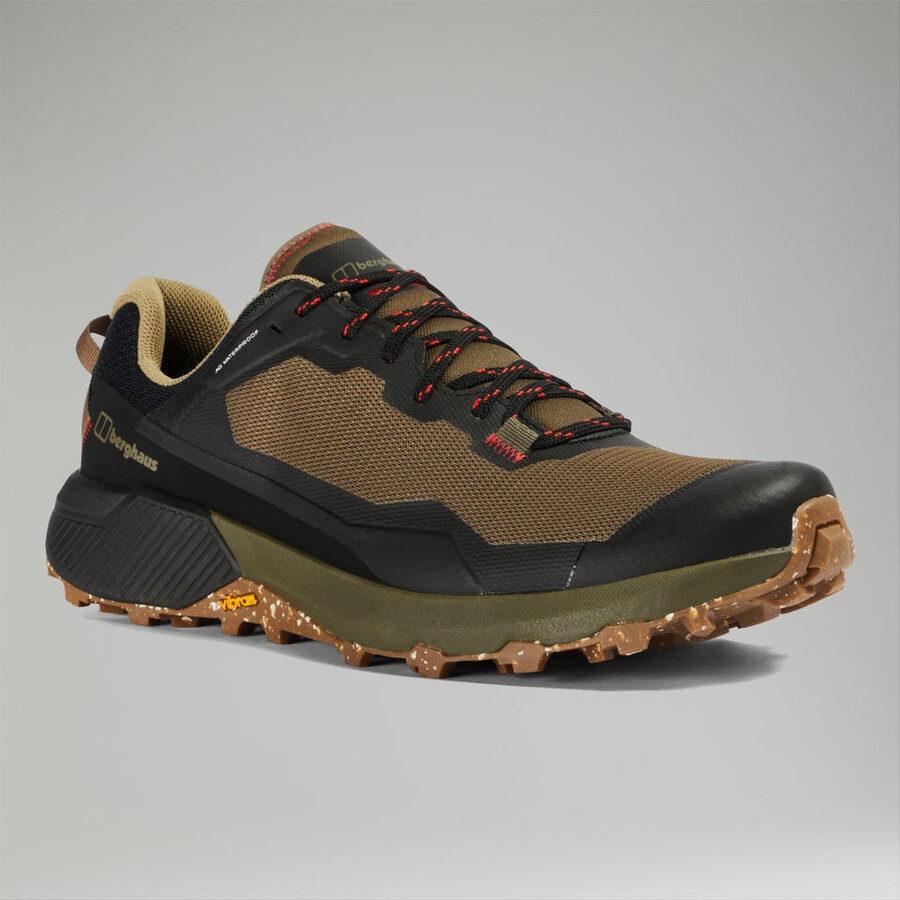mens revolute active shoe - blackdark green berghaus