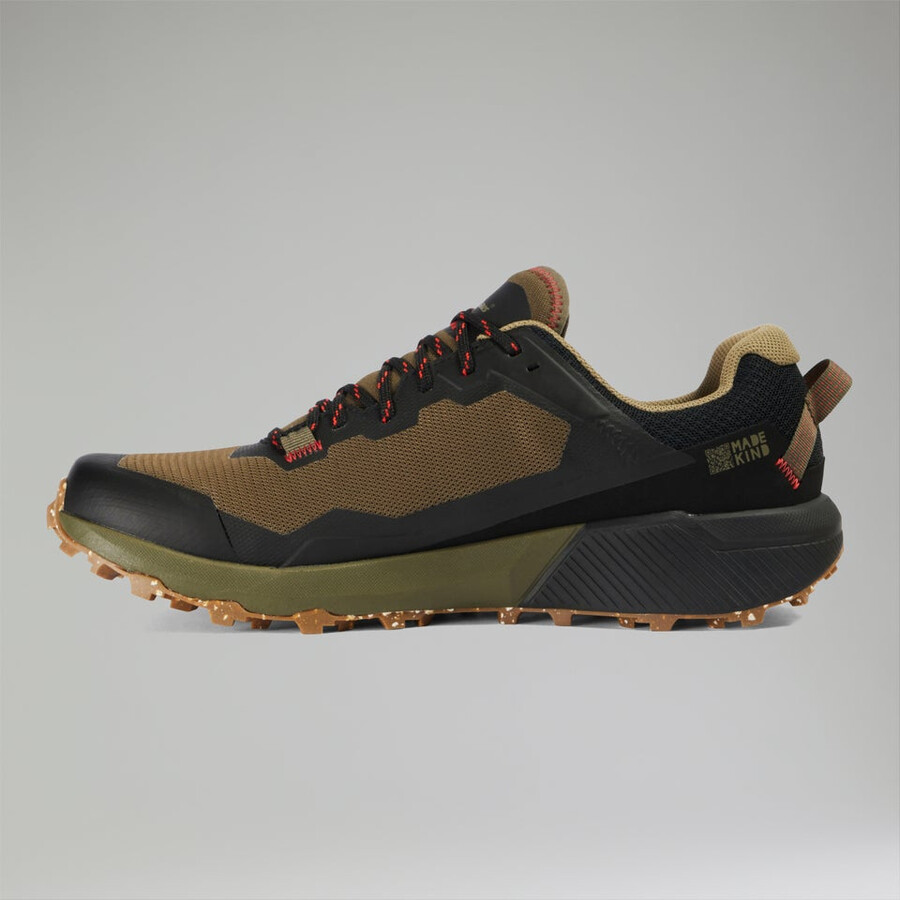 mens revolute active shoe - blackdark green berghaus