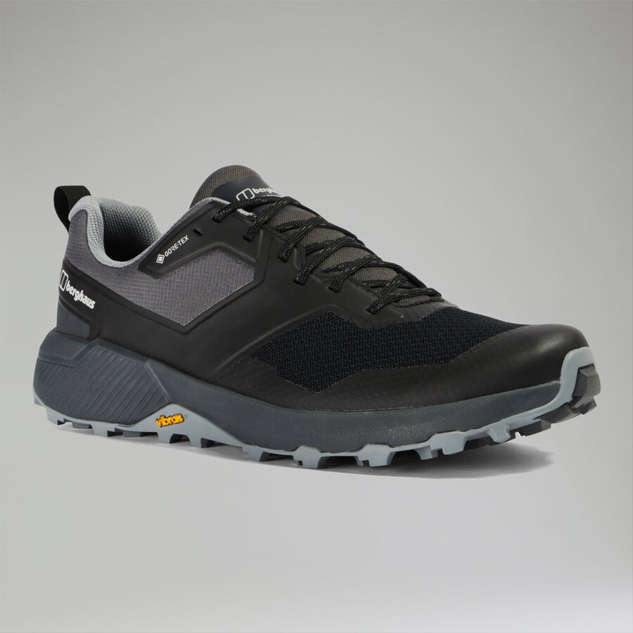 mens trailway active gore-tex shoe - blackdark grey berghaus